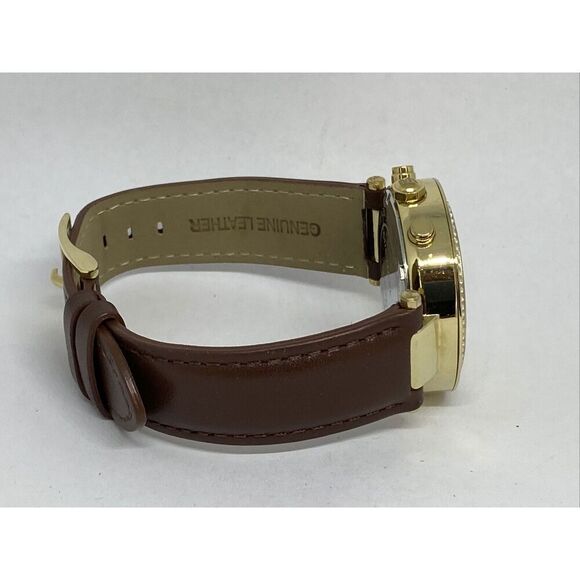 Michael Kors MK5632 Women's Brown Leather Analog Gold Dial Quartz Watch XX482 - Picture 12 of 12